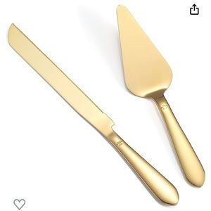Gold Cake Cutting Utensils